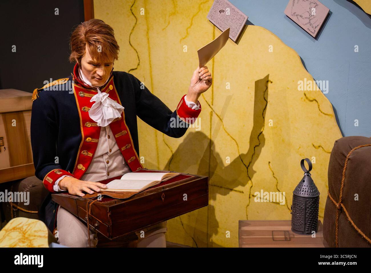 Washburn, ND, USA - 8. Juli 2025: Im North Dakota Lewis and Clark Interpretive Center Stockfoto