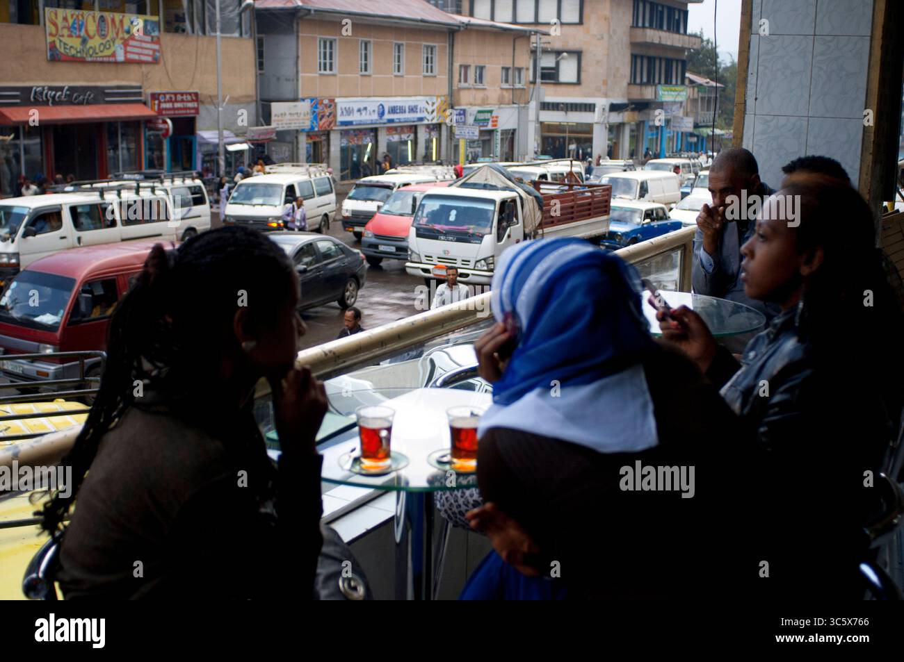 16. Juli 2012, Äthiopien: Freundschaft City Center Bars und Restaurants Lifestyle in der Innenstadt. Cunningham Street, Piazza addis abeba äthiopien (Foto: © Sergi Reboredo/ZUMA Wire) Stockfoto