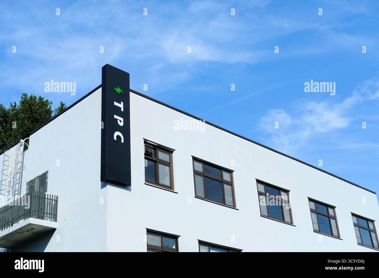 Taiwan Power Company Gebäude für erneuerbare Energien in Taipeh; staatliche Stromindustrie, die Taiwan mit Strom versorgt; TPC, Taipower. Stockfoto