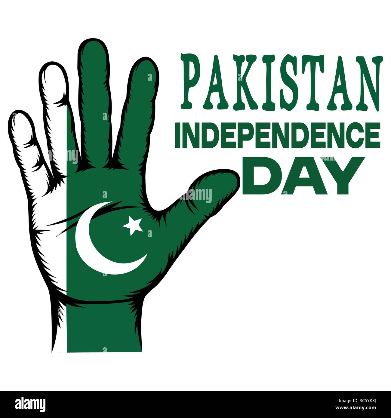 „Pakistans Unabhängigkeitstag: Ein Symbol der Einheit“ Stock Vektor