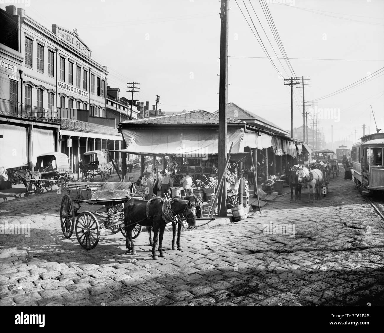 April 2020, New Orleans, Louisiana, USA: French Market, New Orleans, Louisiana, USA, Detroit Publishing Company, 1910 (Kreditbild: © JT Vintage/Glasshouse Via ZUMA Wire) Stockfoto