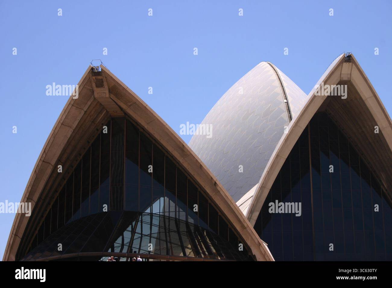 Interessante Winkel der Segel des Opernhauses von sydney Stockfoto