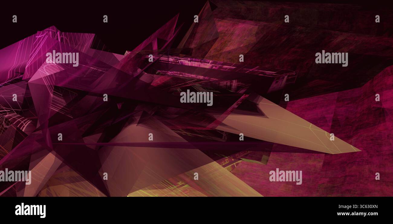 Kreativer digitaler Hintergrund mit orangefarbenem und rosafarbenem Design Stockfoto