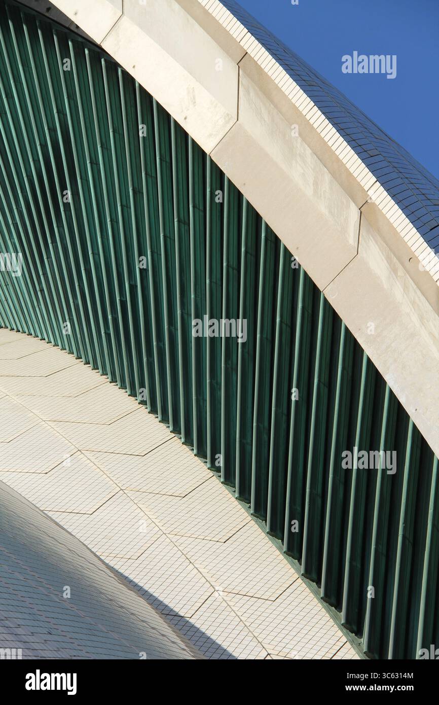 Interessante Winkel der Segel des Opernhauses von sydney Stockfoto