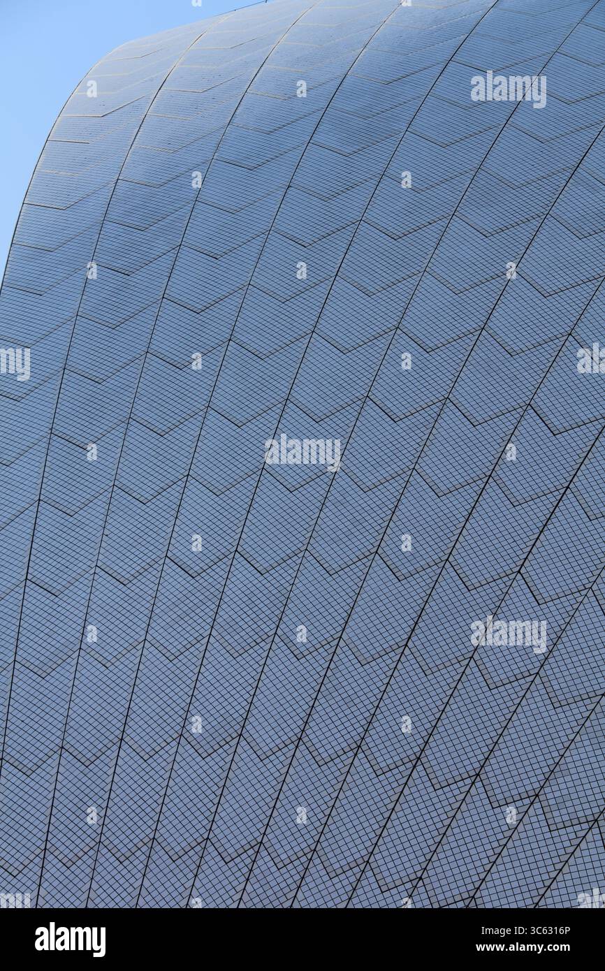 Interessante Winkel der Segel des Opernhauses von sydney Stockfoto