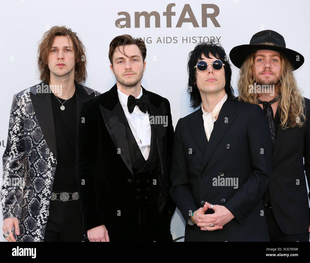 23. Mai 2019, Cap D'Antibes, CÃ´te dÂ€'Azur, Frankreich: Die britische Rockband THE STRUTS aus Adam SLACK, Luke SPILLER, Jed ELLIOTT und Gethin DAVIES nehmen am 23. Mai 2019 an der amfAR Cannes Gala 2019 im Hotel du Cap-Eden-Roc in Cap d'Antibes, Frankreich Teil (Kreditbild: © Mickael Chavet Via ZUMA Wire) Stockfoto