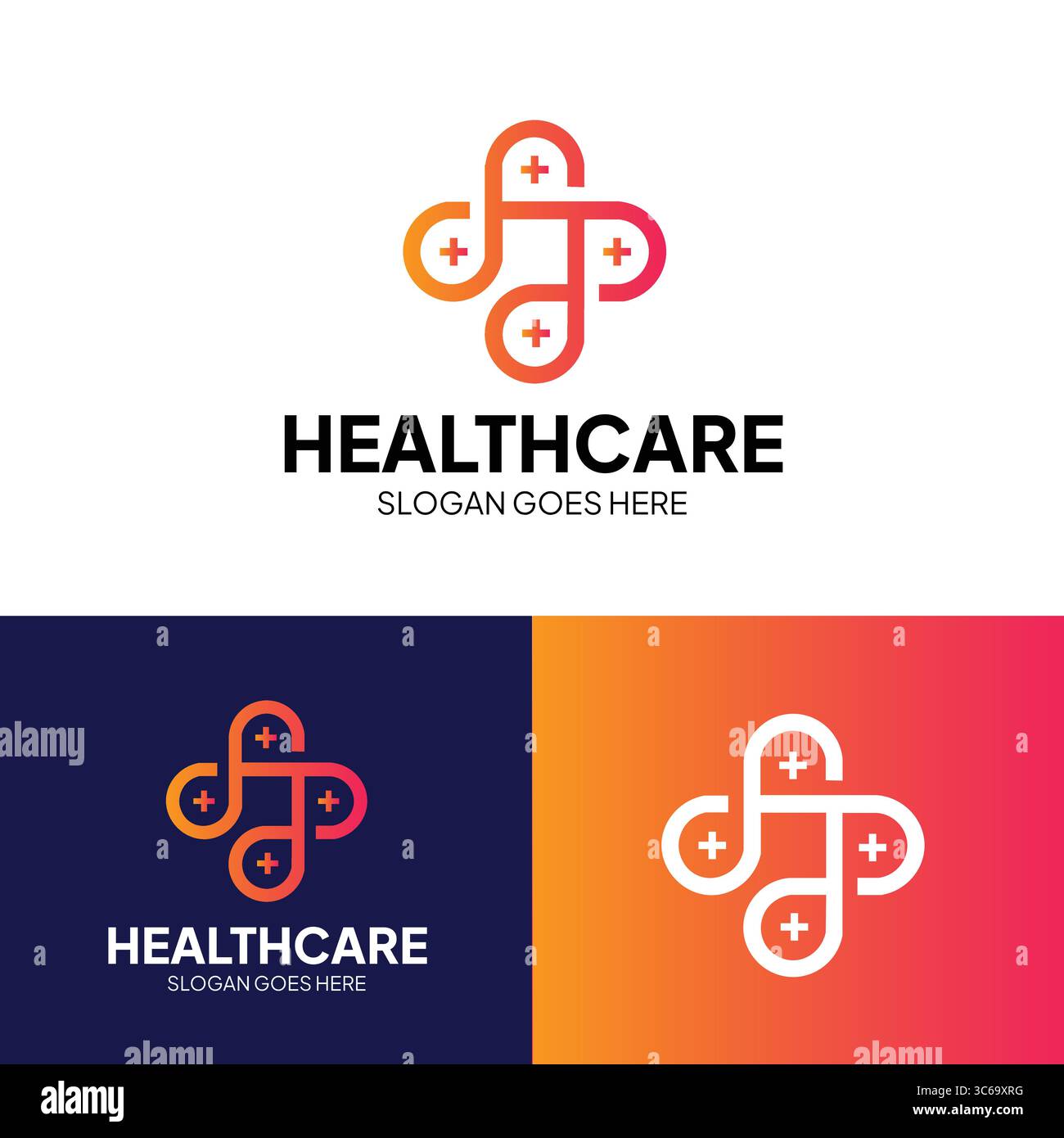 Logo-Vorlage Für Das Gesundheitswesen – Design Für Medizinische, Wellness & Kliniken Stock Vektor