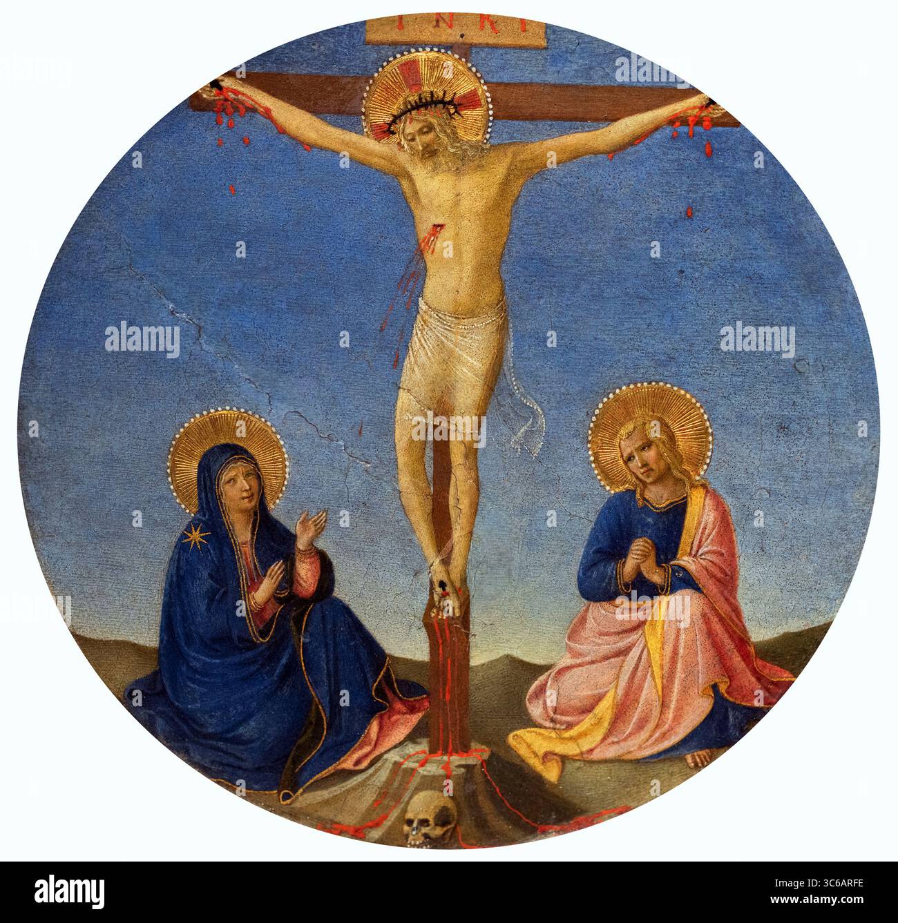 FRA Angelico (ca. 1395–1455) – fra Angelico – Kreuzigungsmedaillon Stockfoto
