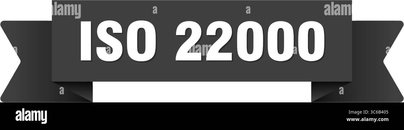 iso 22000-Band. iso 22000-Band isoliert auf transparentem Hintergrund Stock Vektor