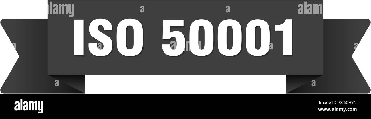 iso 50001-Band. iso 50001-Band isoliert auf transparentem Hintergrund Stock Vektor