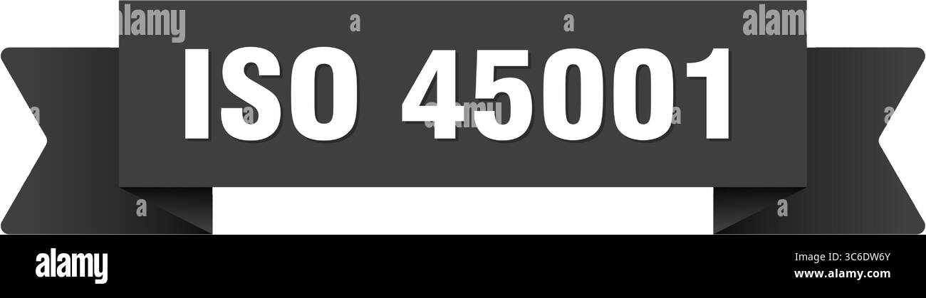 iso 45001-Band. iso 45001-Band isoliert auf transparentem Hintergrund Stock Vektor