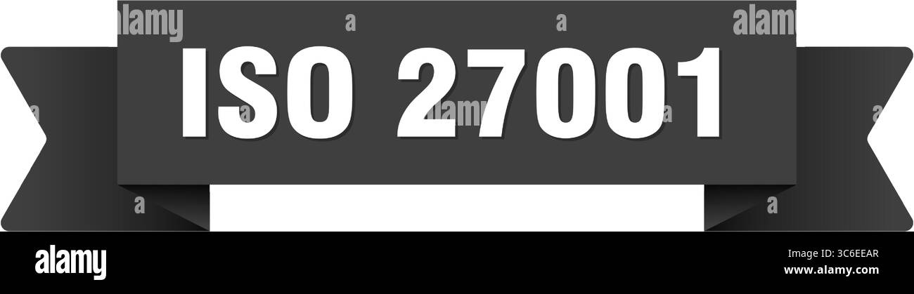 iso 27001-Band. iso 27001-Band isoliert auf transparentem Hintergrund Stock Vektor
