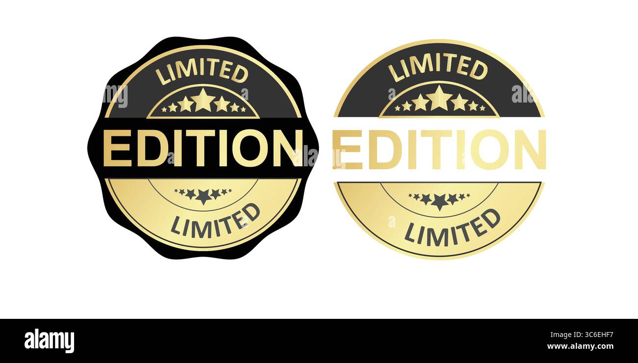 Produktabzeichen in limitierter Auflage für hochwertige und seltene Artikel Stock Vektor