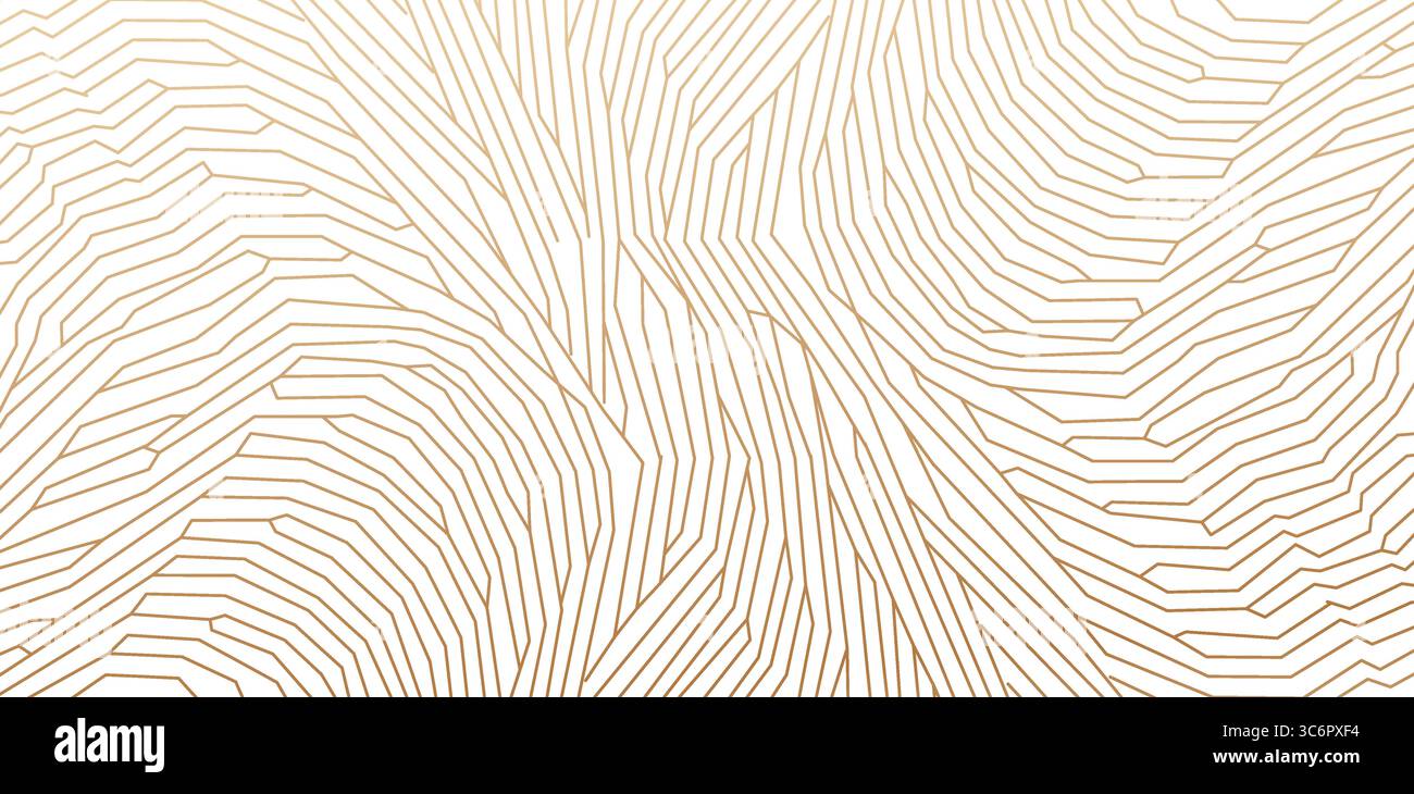 Abstrakte Textur fraktale Linie goldene Farben isolierte weiße Hintergründe für Visitenkarten Vorlagen, Banner, Flyer, Deckkalender, Webbanner Stock Vektor