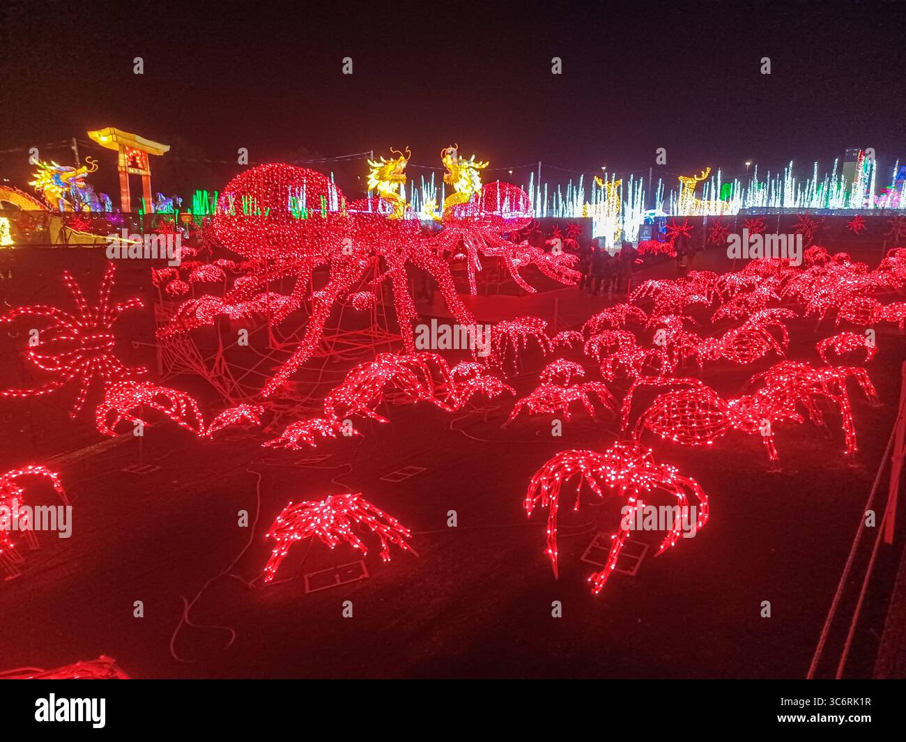 Toronto, ON, Kanada – 18. Oktober 2024: Die massiven Illumi-Lichtstatuen und -Installationen werden auf dem Lichtfestival in Toronto vorgestellt. Stockfoto Toronto, ON, Kanada – 18. Oktober 2024: Die massiven Illumi-Lichtstatuen und -Installationen werden auf dem Lichtfestival in Toronto vorgestellt. Stockfoto