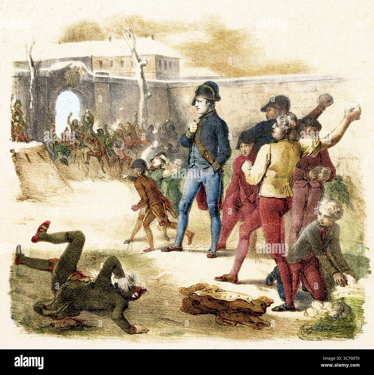 Bonaparte an der Schule von Brienne 1782 – Napoleon Ier Bonaparte (1769–1821) a l’ecole militaire de Brienne en 1782 Stockfoto