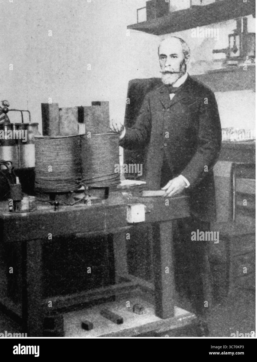 Antoine Henri Becquerel (* 15. Dezember 1852; 25. August 1908) war ein französischer Physiker, Nobelpreisträger und einer der Entdecker der Radioaktivität. 1903 erhielt er den Nobelpreis für Physik für die Entdeckung der Radioaktivität. Stockfoto