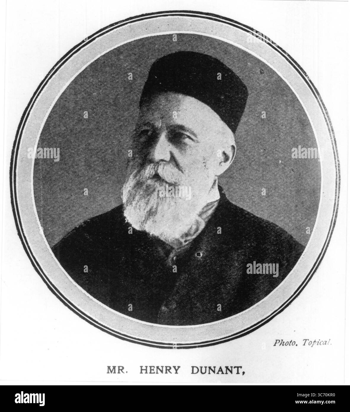 Porträt von Henry Dunant ( 1828–1910) Gründer des Internationalen Roten Kreuzes. Undatiert Stockfoto