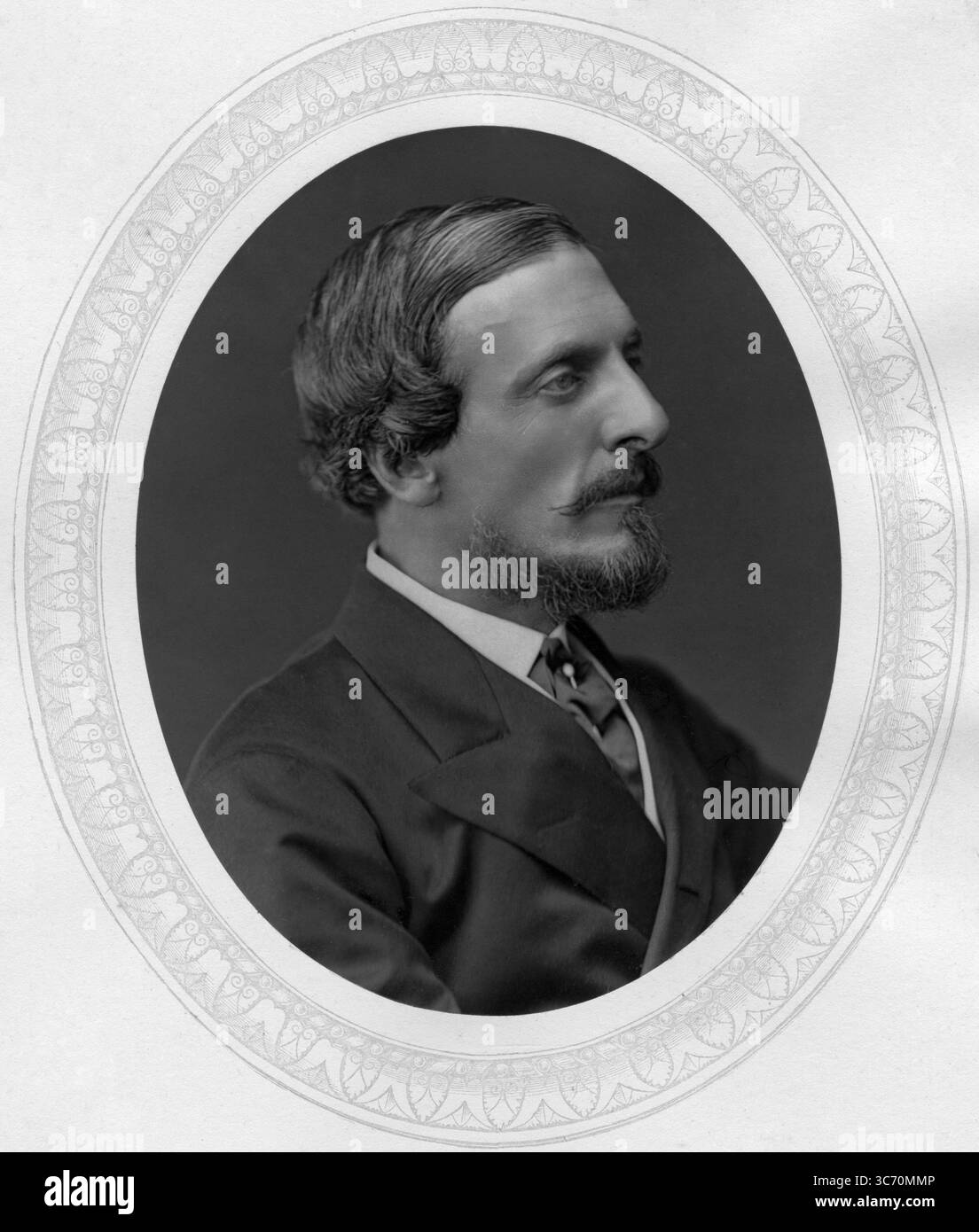 Earl of Dufferin Frederick Temple Hamilton-Temple-Blackwood, 1. Marquess of Dufferin and Ava, KP, GCB, GCSI, GCMG, GCIE, PC (* 21. Juni 1826 bis 12. Februar 1902) war ein britischer Beamter und prominentes Mitglied der viktorianischen Gesellschaft. Stockfoto
