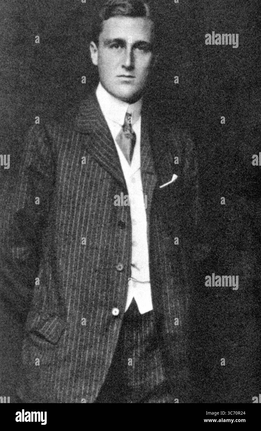 Franklin D Roosevelt in Harvard, 1903 Stockfoto