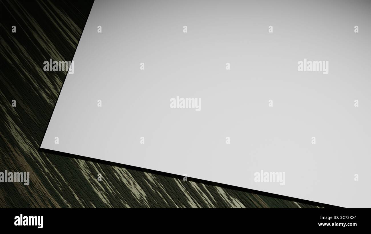 Weiße horizontale Karte auf Holzoberfläche als Visitenkartenmockup, Vorlage für Design, Copywriting, Werbung, Präsentation oder Corporate Identity Stockfoto