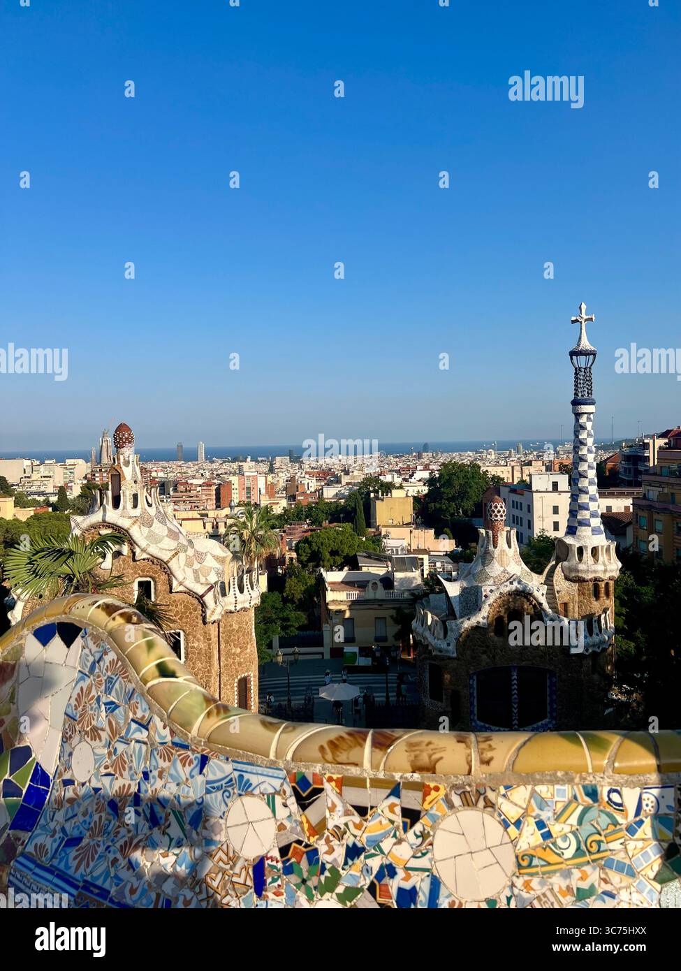 Park Güell - Smartphone-aufgenommenes Stockfoto