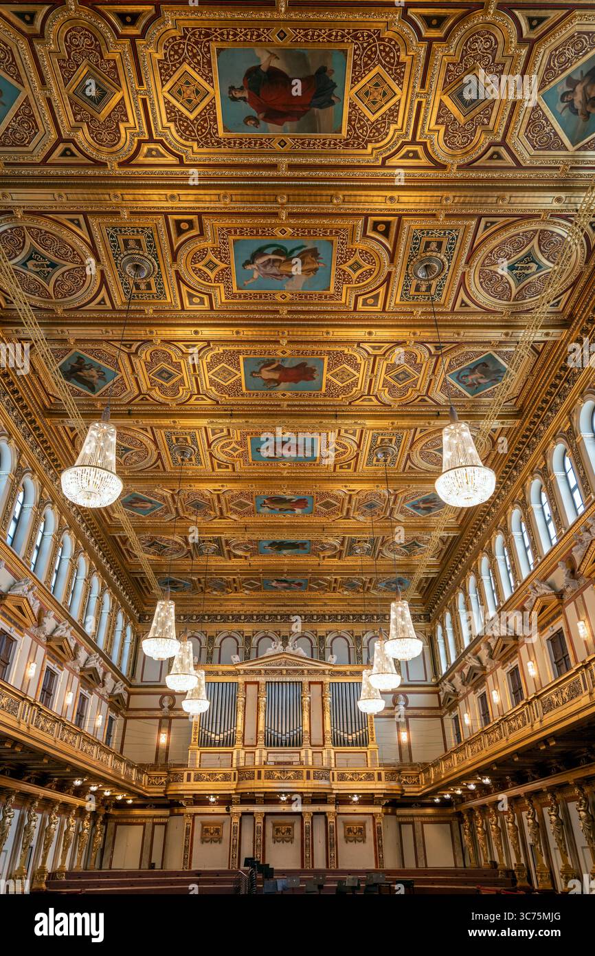 Großer Saal (Goldener Saal), Wiener Musikverein, Wien, Österreich Stockfoto