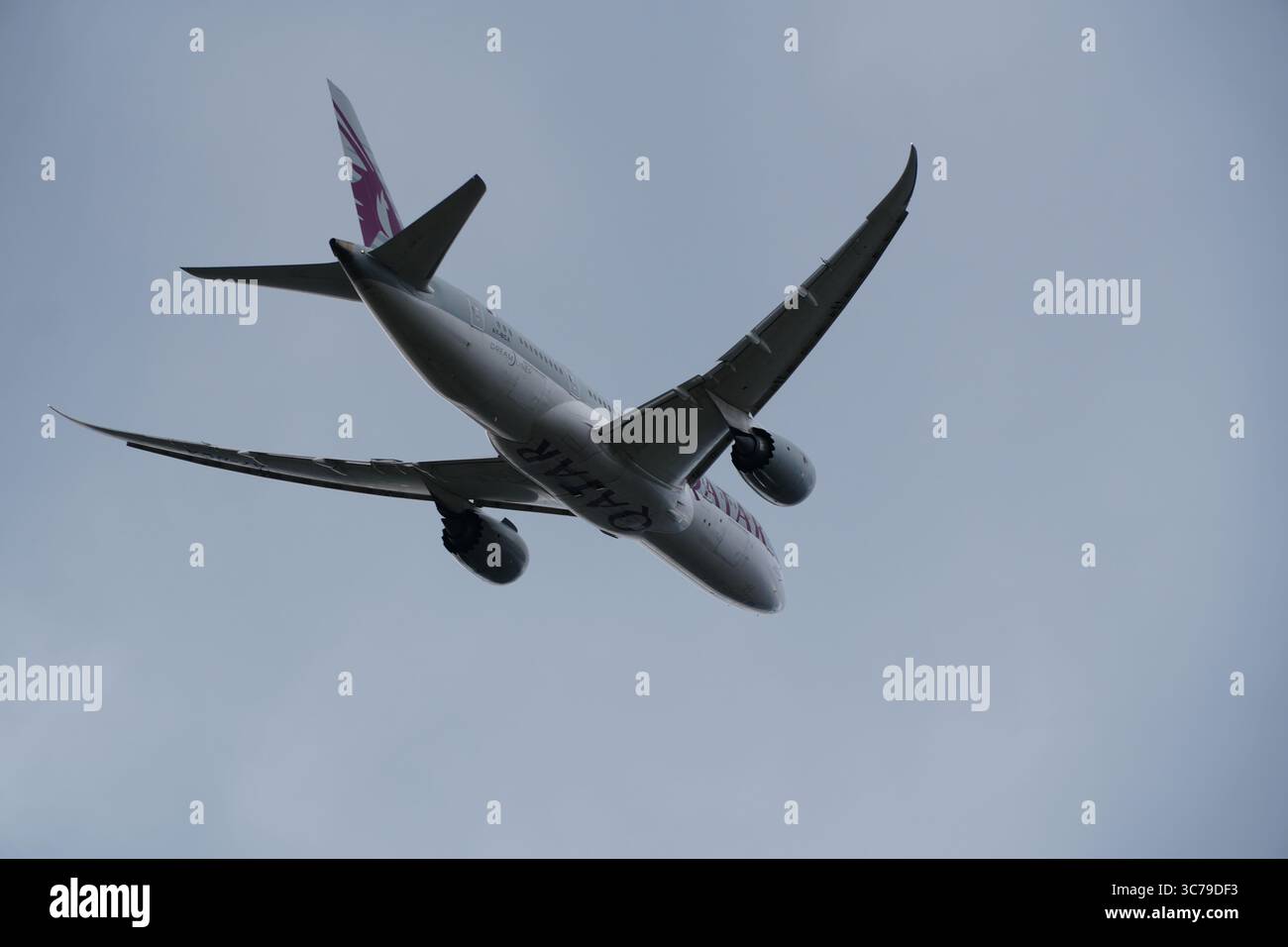 Qatar Airways Boeing 787 - Birmingham International Airport Stockfoto