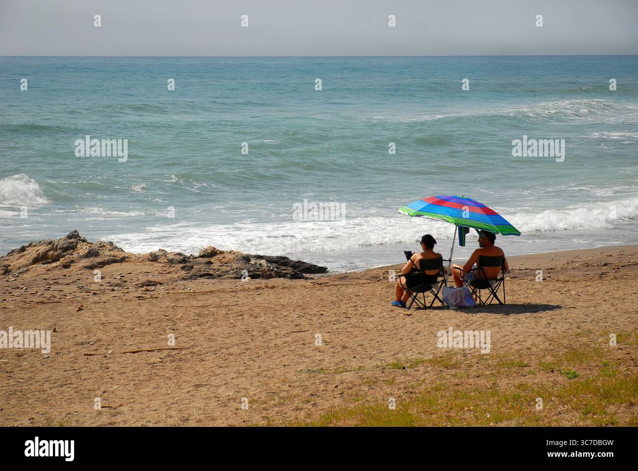 Am Strand Stockfoto