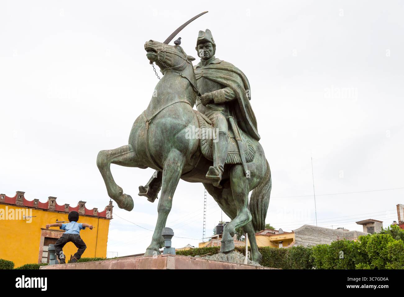 Ignacio Allende ecuestrische Statue in San Miguel Allende, Guanajuato, Mexiko Stockfoto