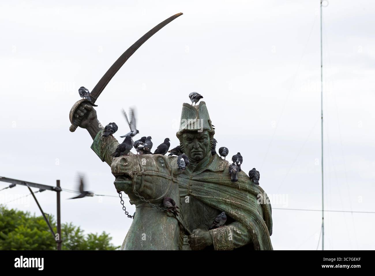 Ignacio Allende ecuestrische Statue in San Miguel Allende, Guanajuato, Mexiko Stockfoto