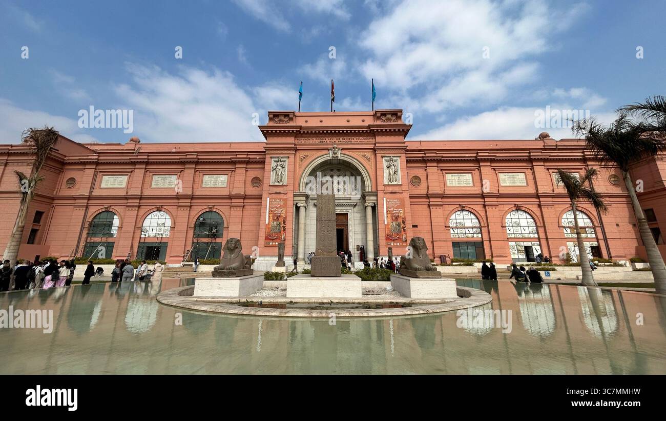 Das Museum für ägyptische Antiken in Kairo, Heimat alter Schätze wie Mumien, Statuen und die Sammlung Tutanchamun Stockfoto