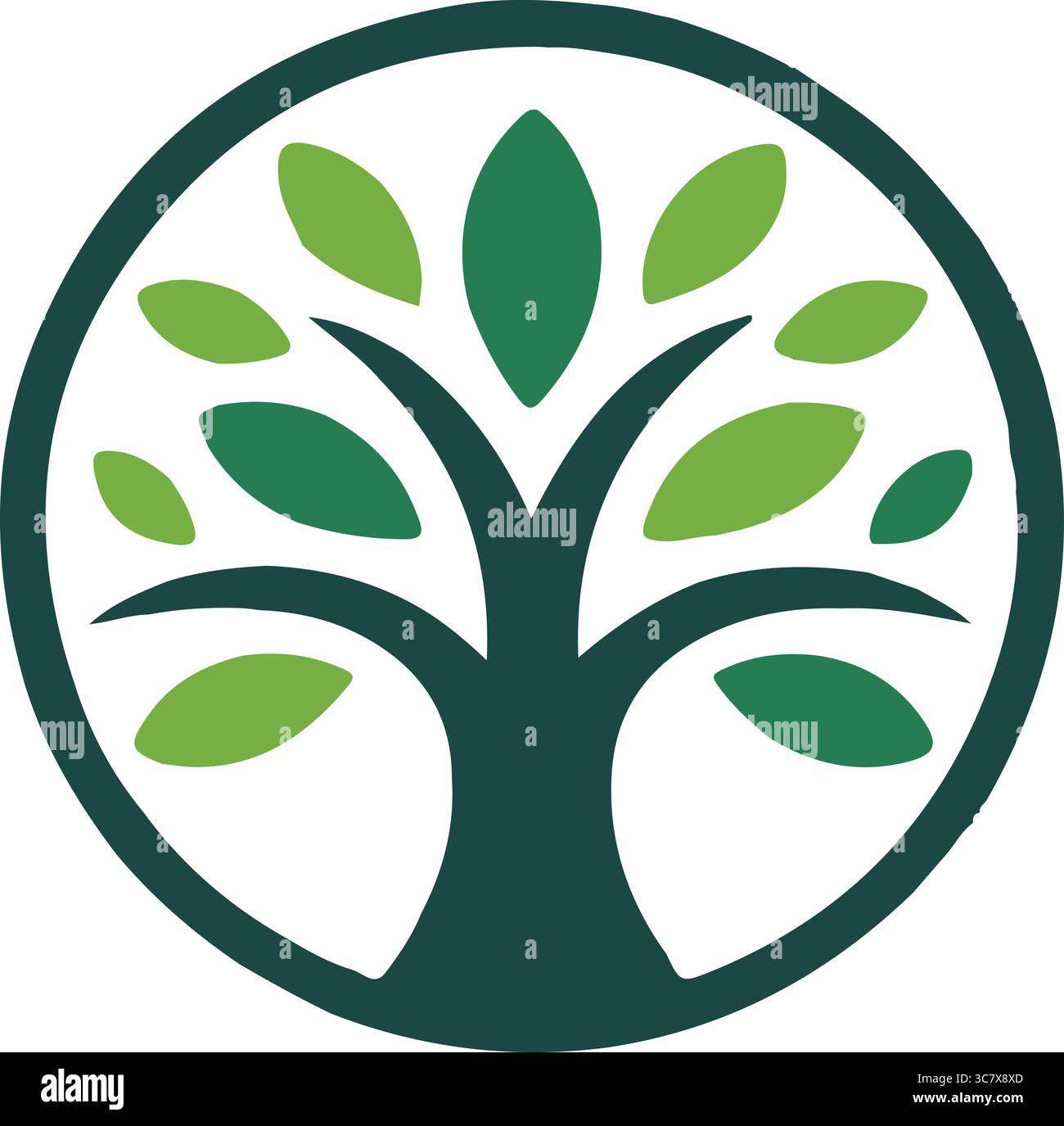 Eine Baumsilhouette Vektor-Kunstillustration Stock Vektor