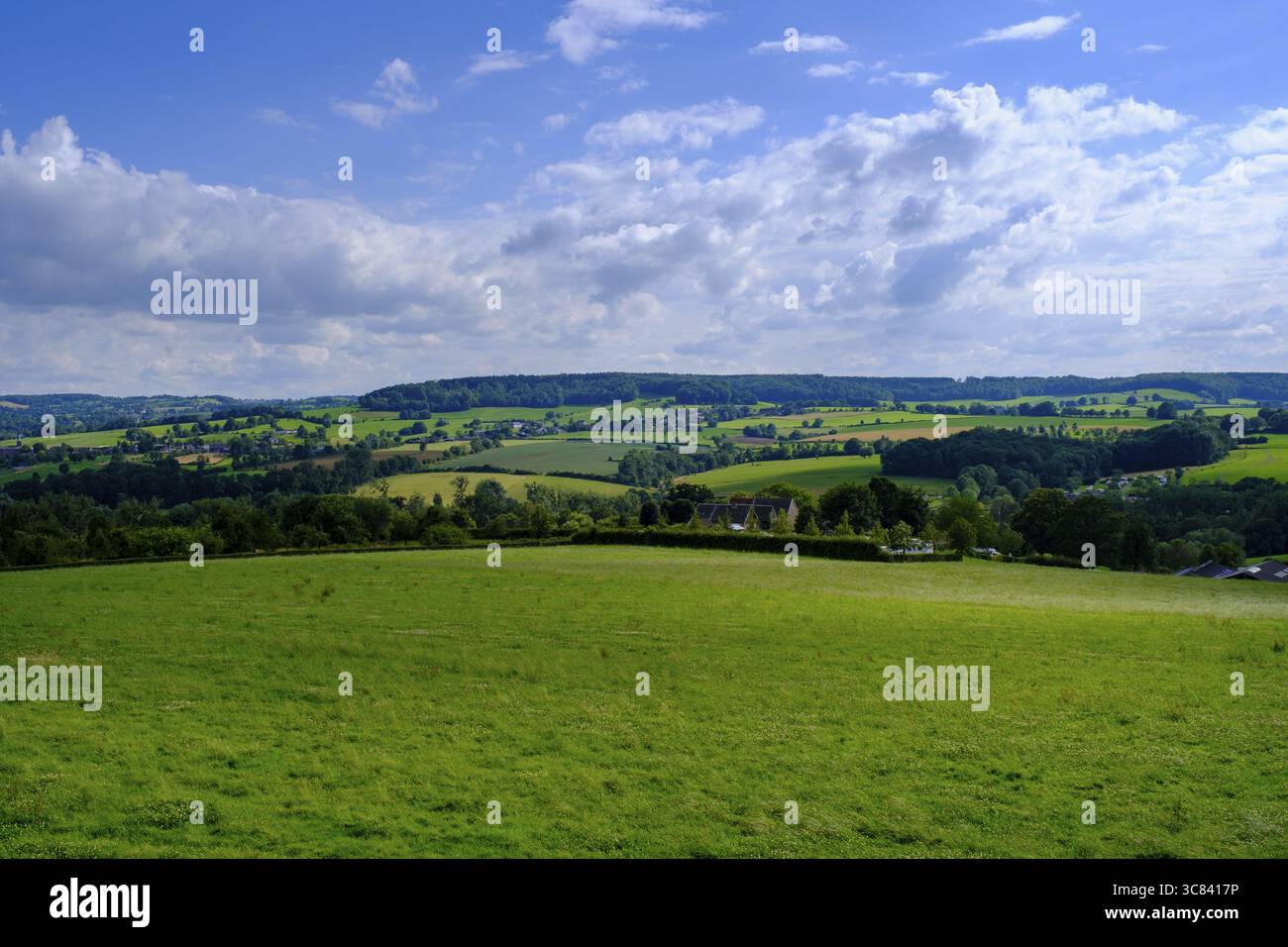 Über das Geul-Tal, Richtung Belgien, Landschaft südlich von Mechelen, Süd-Limburg, Limburg, Niederlande Stockfoto