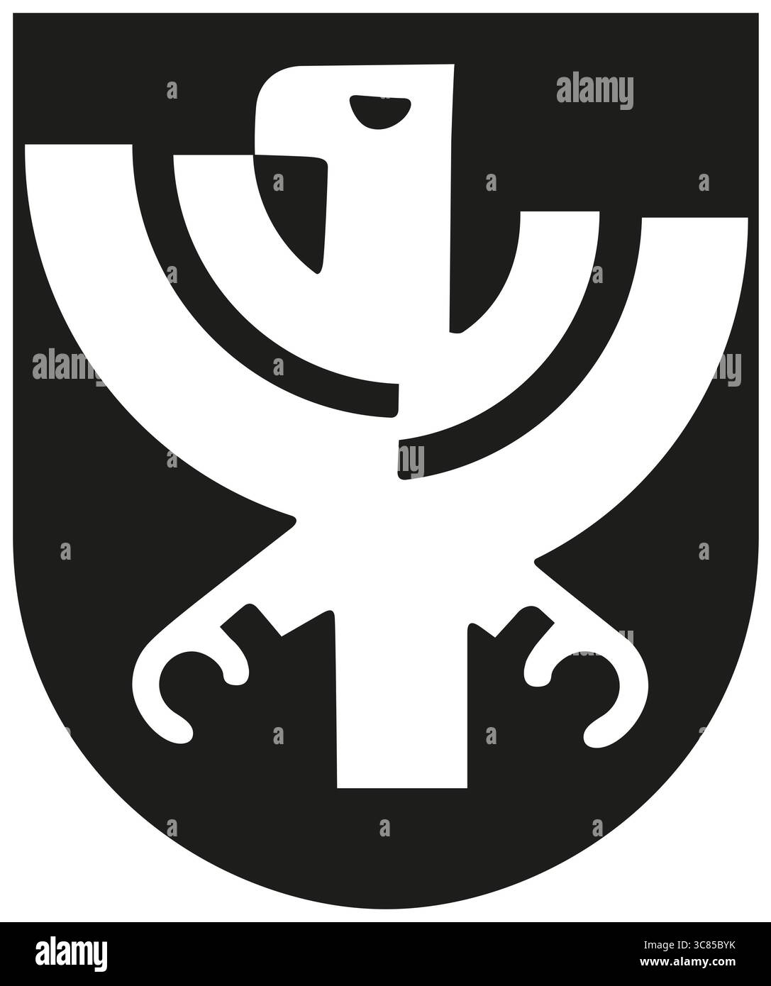 Das alte Stadtwappen von Frankfurt, Hessen, Deutschland Stockfoto