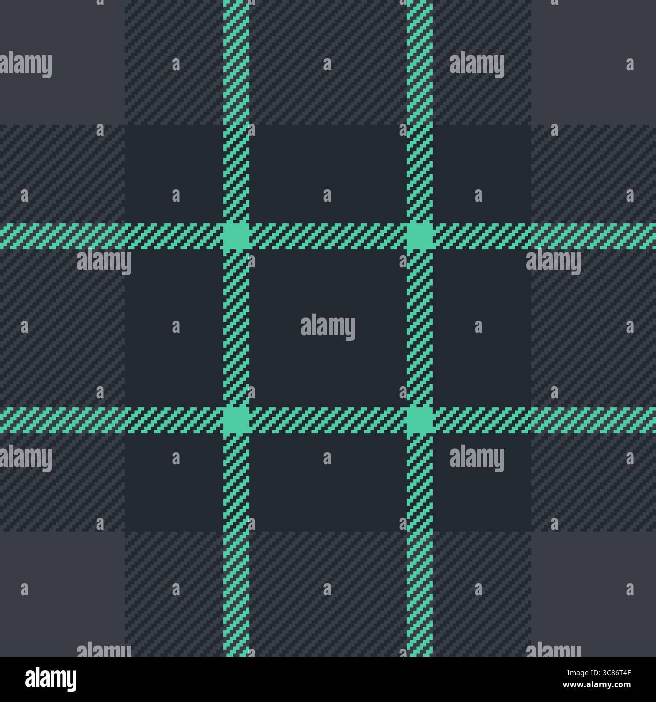 Stilvolles Karomuster in Blau und Anthrazit. Perfekt für Textildesign, Website-Hintergründe oder Modeprojekte. Stock Vektor