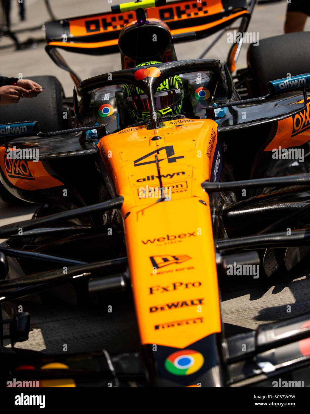 #4 Lando Norris (GBR, McLaren F1 Team), F1 Grand Prix von Ungarn am 2. August 2025 in Budapest, Ungarn. (Foto: HOCH ZWEI) Stockfoto