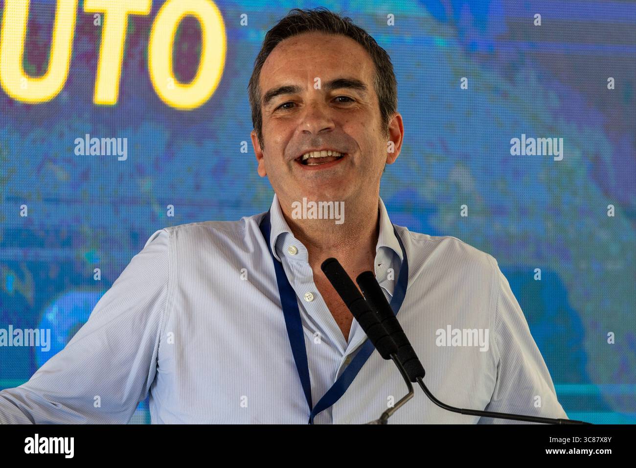 Reggio Calabria , Reggio Calabria, Italien, 01. August 2025, Occhiuto Roberto Präsident der Region Kalabrien während der Stati generali del Mezzogiorno p Stockfoto
