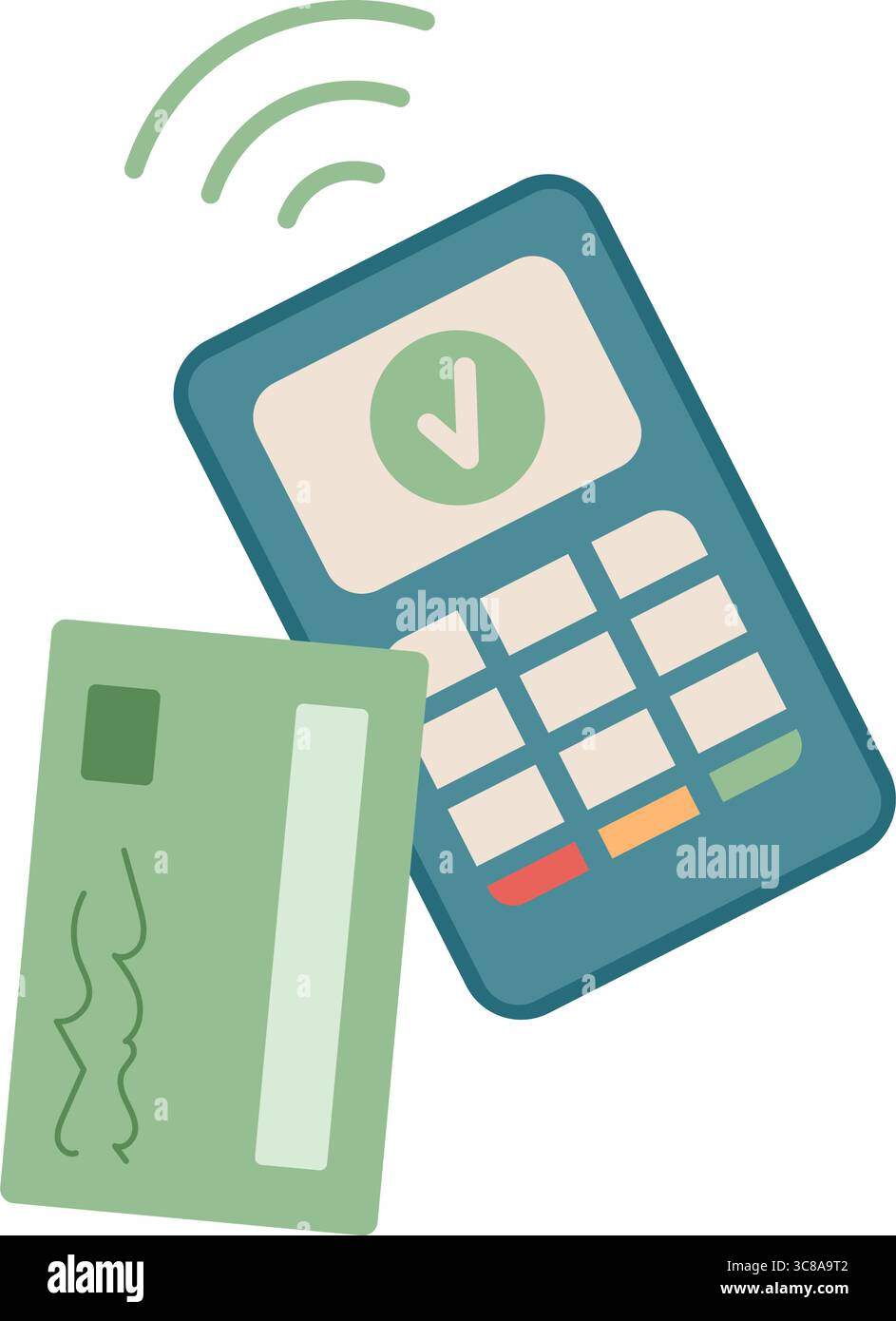 Karte und Zahlungsterminal Stock Vektor