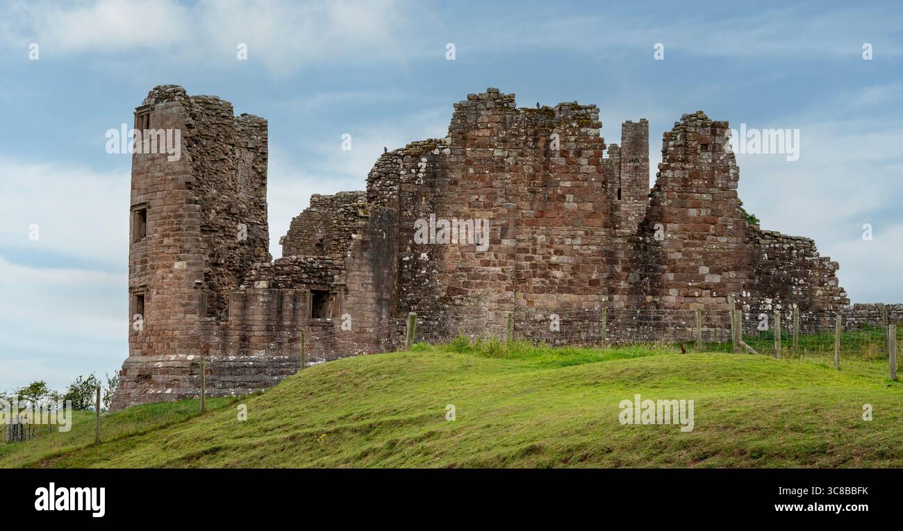 Ruinen von Brough Castle, Brough, Cumbria, England Stockfoto