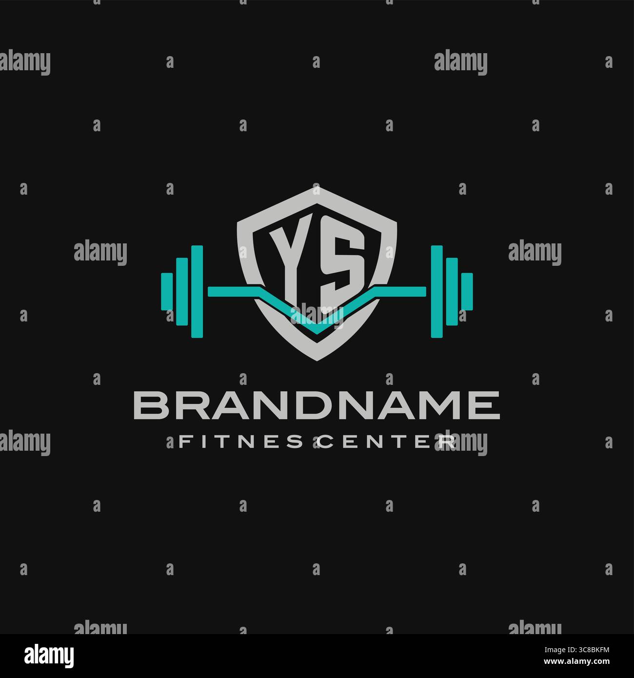 Creative Letter YS-Logo-Design für Fitnessstudio oder Fitness-Vektorgrafik Stock Vektor