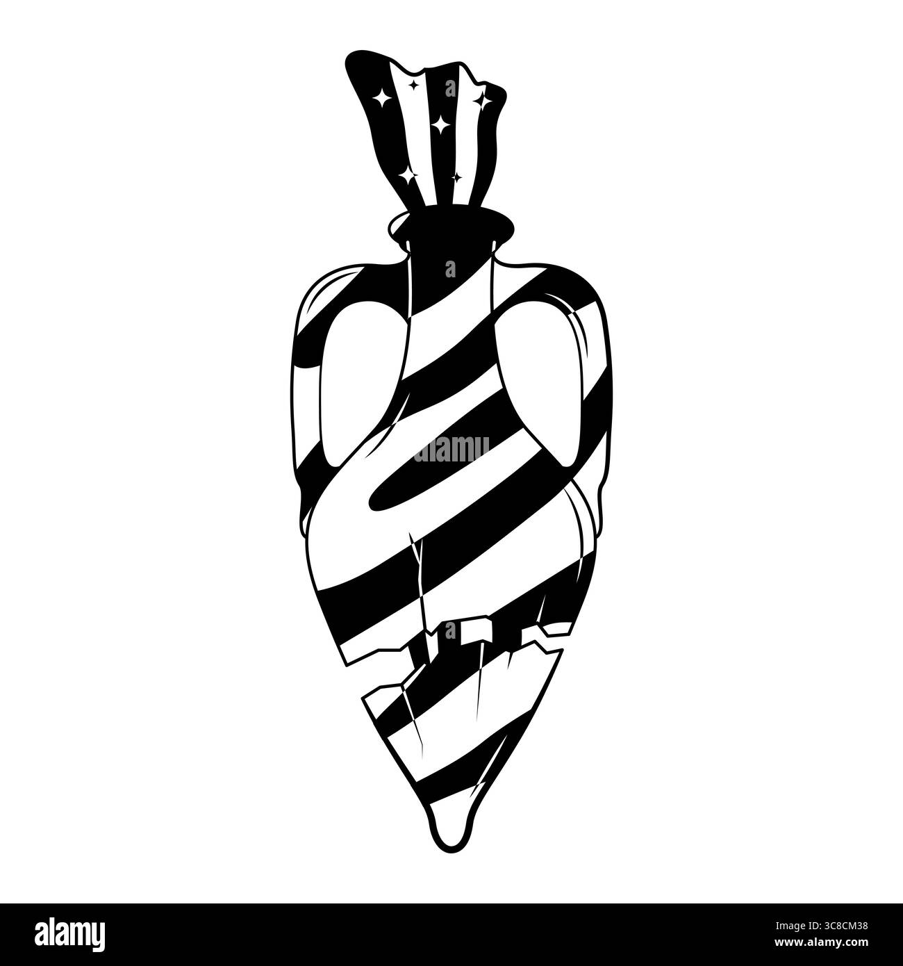 Kosmische Kanne oder gebrochene Amphore. Vektor historische Sternenvase. Antike Keramikbehälter oder antike Cosmos Terrakotta. Nebel und Archäologie, himmlisches dekoratives Artefakt. Griechische und römische Keramik. Stock Vektor