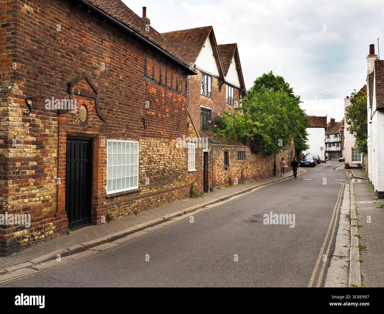 Giles Quay und das Kings House wurden unter Denkmalschutz gestellt, entlang der Strand Street in Sandwich Kent England Stockfoto