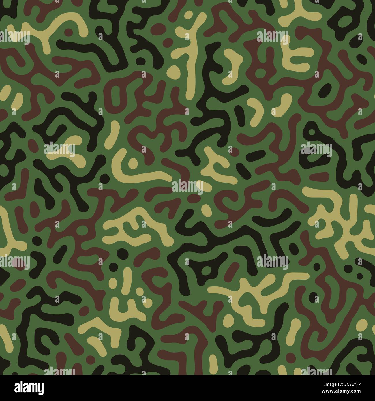 Nahtloses Turing-Muster im Dschungeldesign Stock Vektor