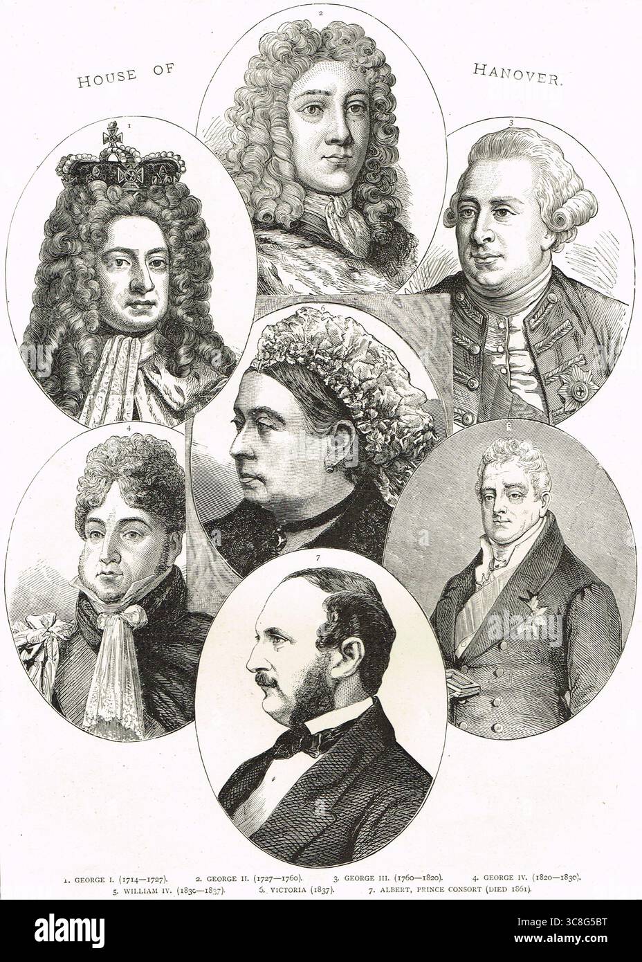 Herrscher des Hauses Hannover Stockfoto