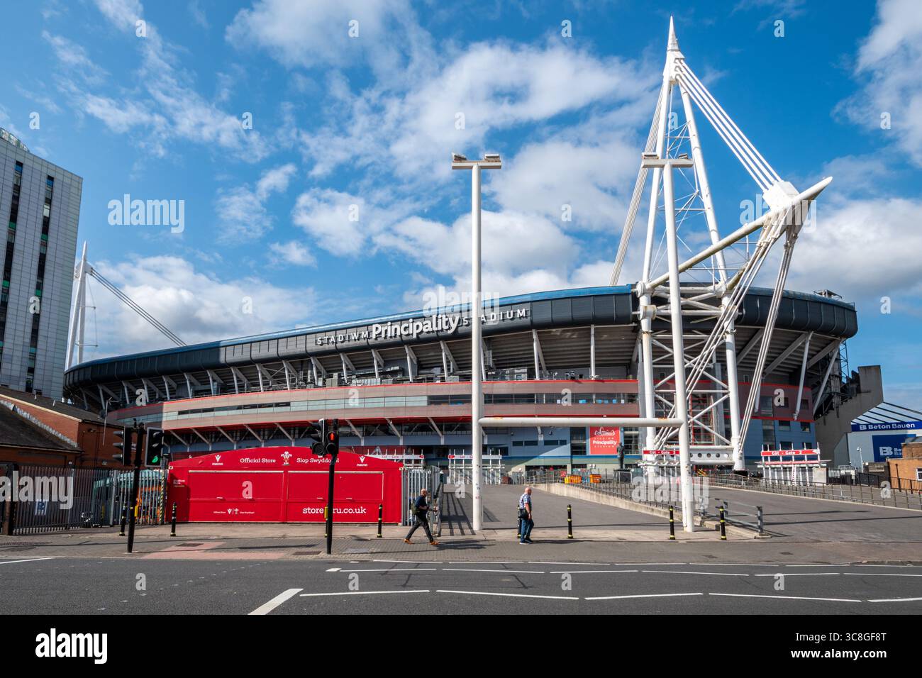 Principality Stadium, das Nationalstadion von Wales, früher Millennium Stadium, in Cardiff City, South Wales, Großbritannien Stockfoto