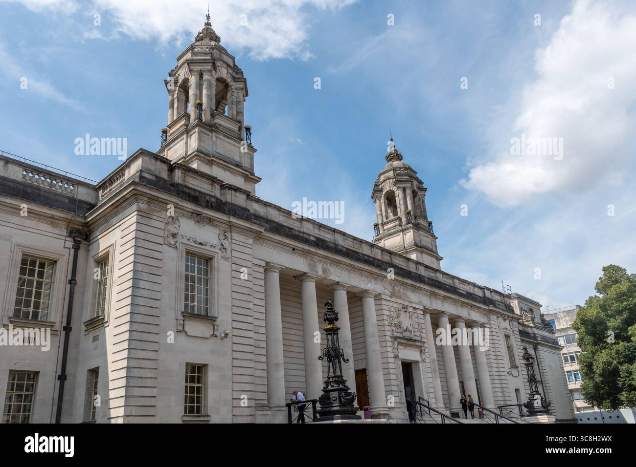 Cardiff Crown Court, ein historisches Gebäude im Cathays Park-Viertel in Cardiff City, South Wales, Großbritannien Stockfoto