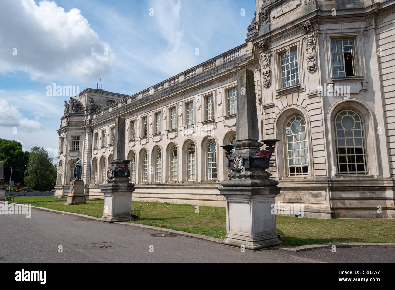 Cardiff Crown Court, ein historisches Gebäude im Cathays Park-Viertel in Cardiff City, South Wales, Großbritannien Stockfoto
