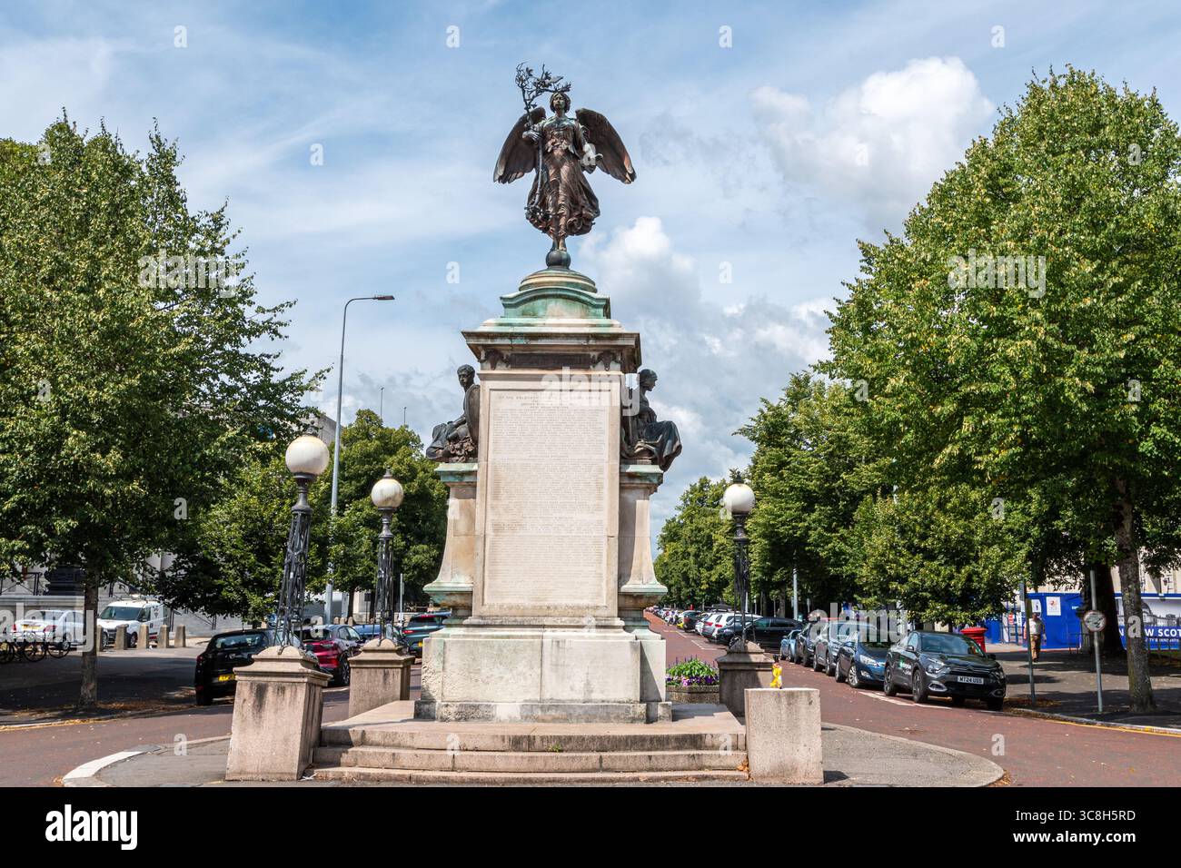 Das South African war Memorial, auch bekannt als Burer war Memorial, ein denkmalgeschütztes Gebäude in Cardiff, Südwales, Großbritannien Stockfoto