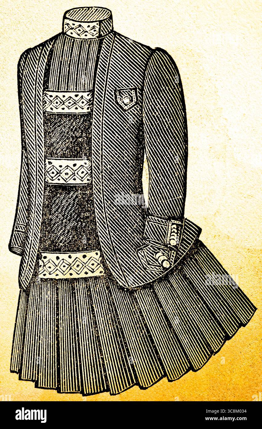 Mode, viktorianische Ära, England, Großbritannien, historische Illustration 1889 Stockfoto